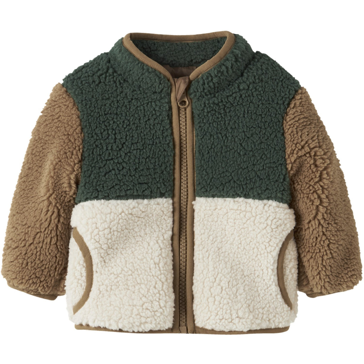 Name It Jungle Green Nbmmacey Teddy Jacket Block