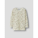 Name It Snow White Flowers + Leafs Nmfwang Wool Needle Ls Top Noos