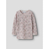 Name It Violet Ice Flowers + Leafs Nmfwang Wool Needle Ls Top Noos