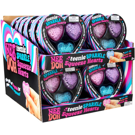 NeeDoh Teenie Sparkle Hearts