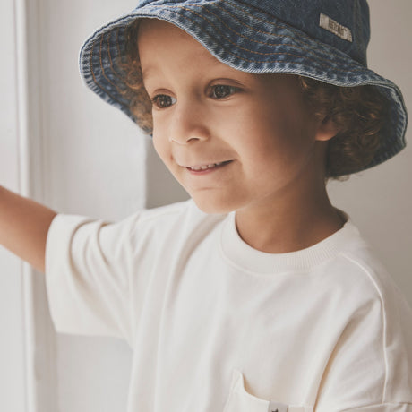 Huttelihut Navy Blazer Bucket Hat Denim