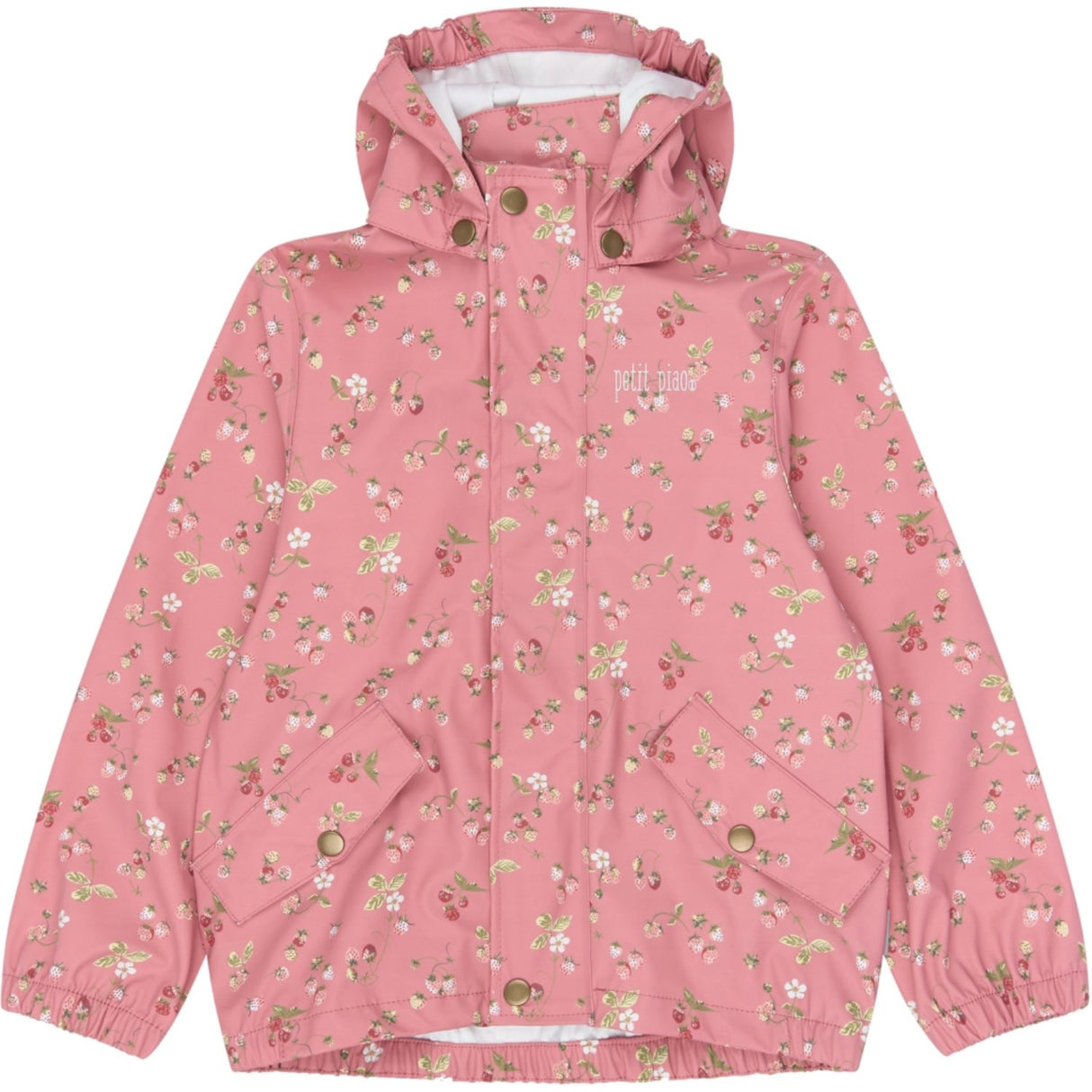 Petit Piao Dusty Rose Strawberry AOP PPDai Rainwear Set