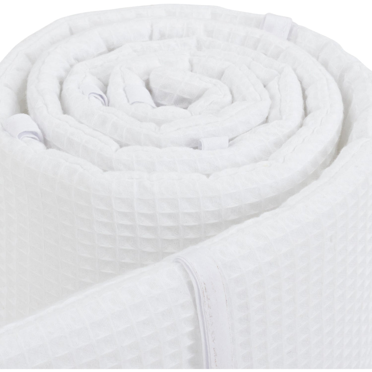 babybay® White Bed Bumper Waffle Piqué Honeycomb