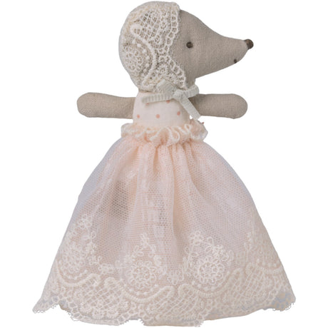 Maileg Baby Mus I Dåbskjole, Rosa