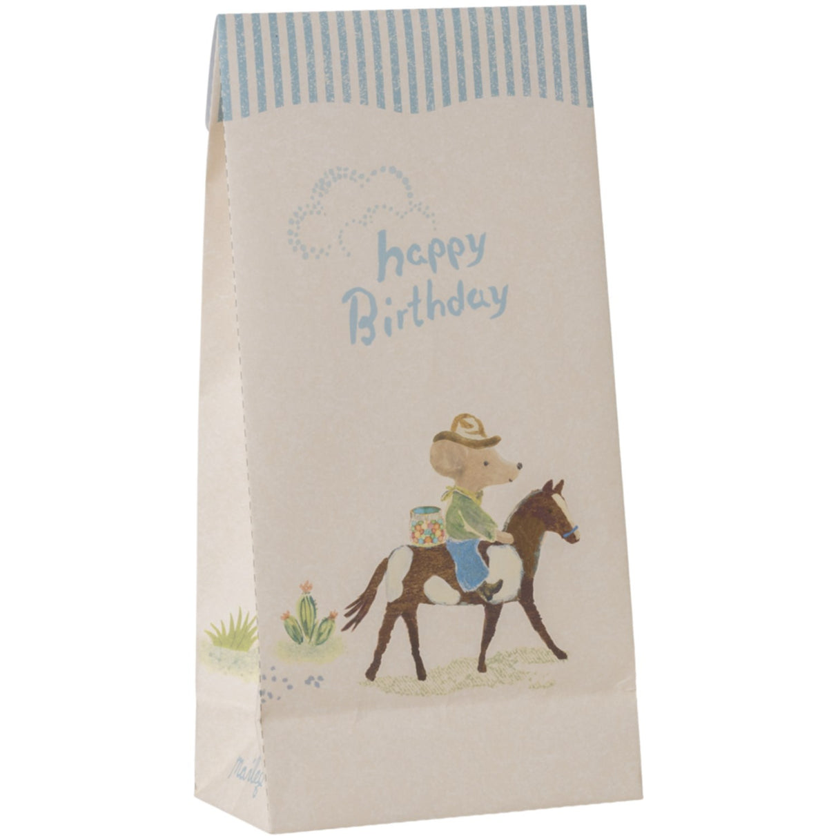 Maileg Papirspose - Happy Birthday - Cowboy, 12 Stk.