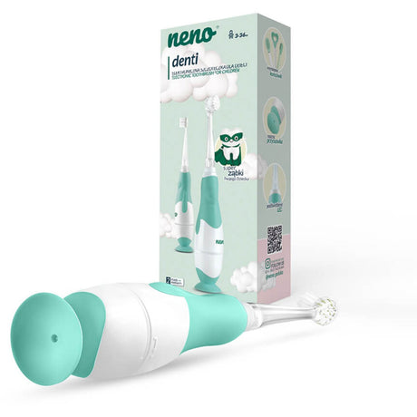Neno Hvid, Grøn Electric Toothbrush Denti Til Børn M. 4 Børstehoveder