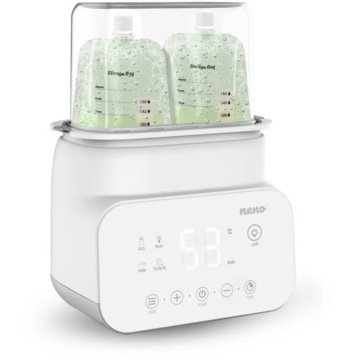 Neno Hvid Sterilisator Og Bottle Warmer Vita