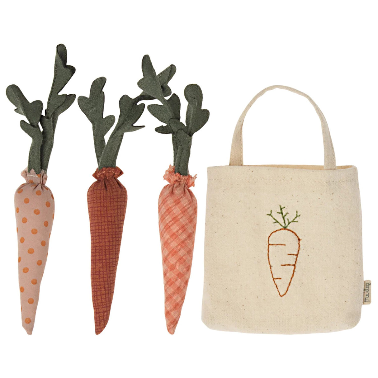Maileg carrots in shopping bags, mini