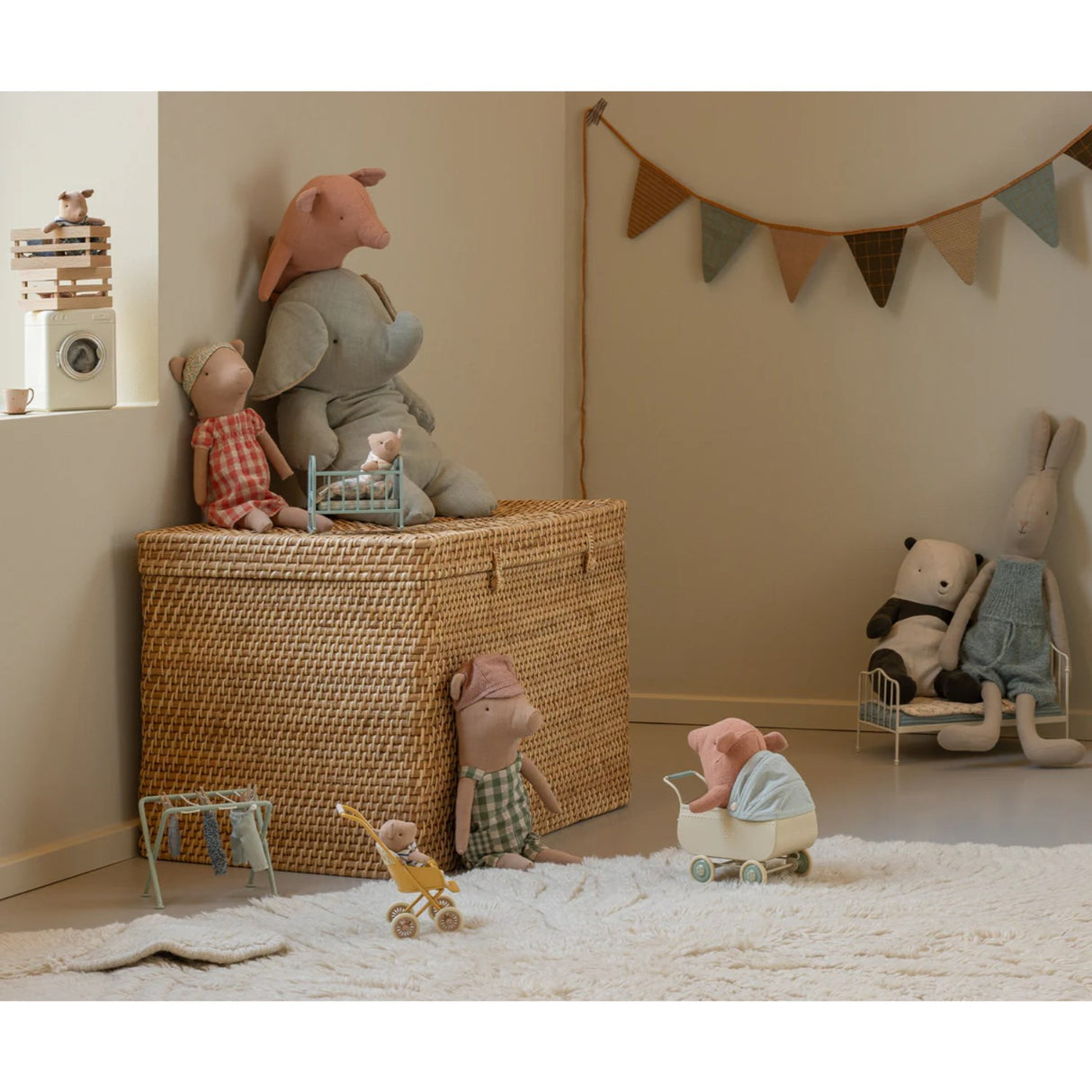 Maileg Pig in Wooden Box, Baby - Boy