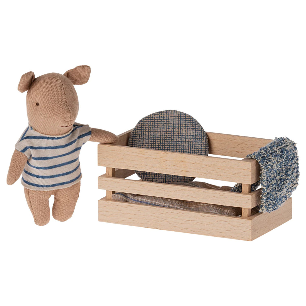 Maileg Pig in Wooden Box, Baby - Boy