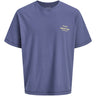 Jack & Jones Junior Crown Blue Jornorrebro Typo Tee Ss Crew Neck Sn Jnr