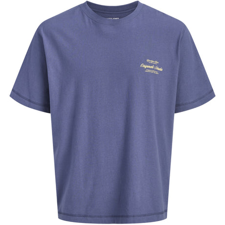 Jack & Jones Junior Crown Blue Jornorrebro Typo Tee Ss Crew Neck Sn Jnr