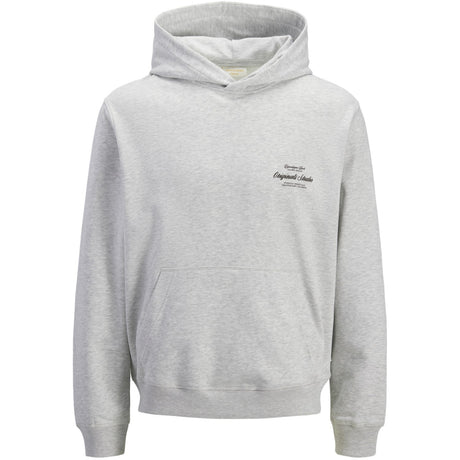 Jack & Jones Junior White Melange Jornorrebro Typo Back Sweat Hood Sn Jnr