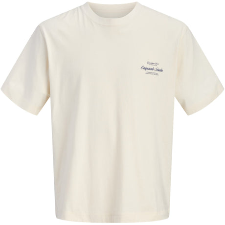 Jack & Jones Junior Antique White Jornorrebro Typo Tee Ss Crew Neck Sn Jnr