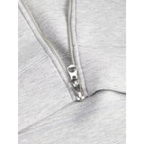 Jack & Jones Junior Light Grey Melange Jcolegacy Sweat Scuba Zip Hood Sn Jnr