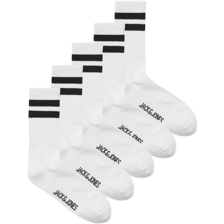 Jack & Jones Junior White Jactravis Tennis Socks 5 Pack Jnr