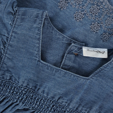 Minymo Faded Denim Dress Ss Chambray