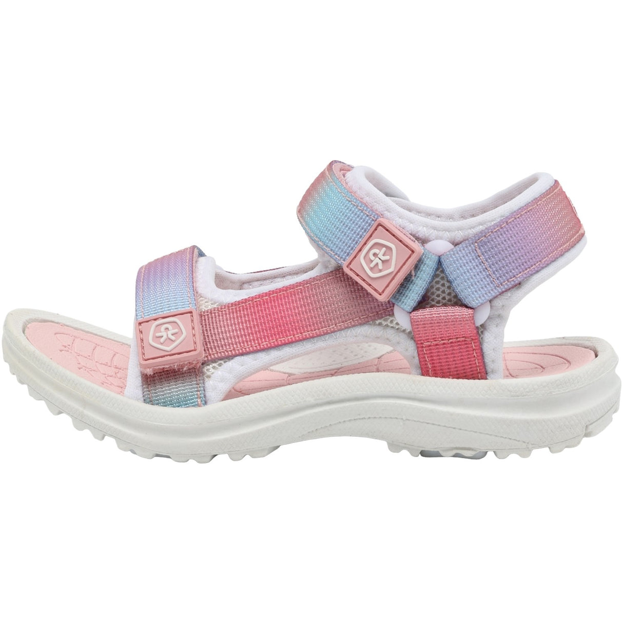 Color Kids Bridal Rose Colorblock Sandals W. Velcro