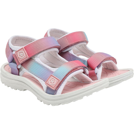 Color Kids Bridal Rose Colorblock Sandals W. Velcro
