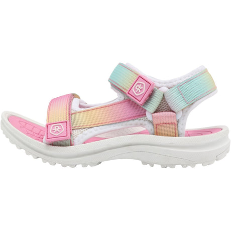 Color Kids Begonia Pink Colorblock Sandals W. Velcro