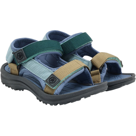 Color Kids Coronet Blue Colorblock Sandals W. Velcro