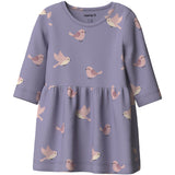 Name It Heirloom Lilac Birds Nbfvandora Ls Dress Box