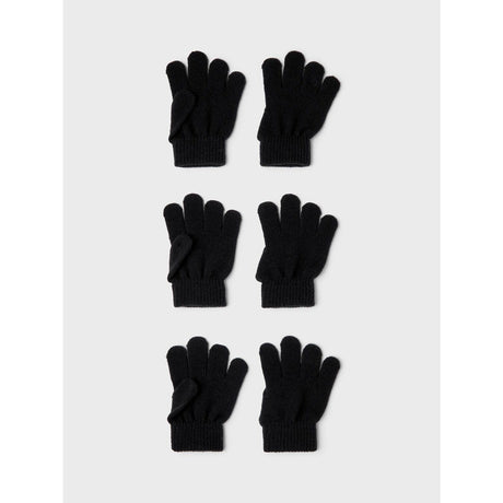 Name It Black Nmnmagic Knit Gloves 3P