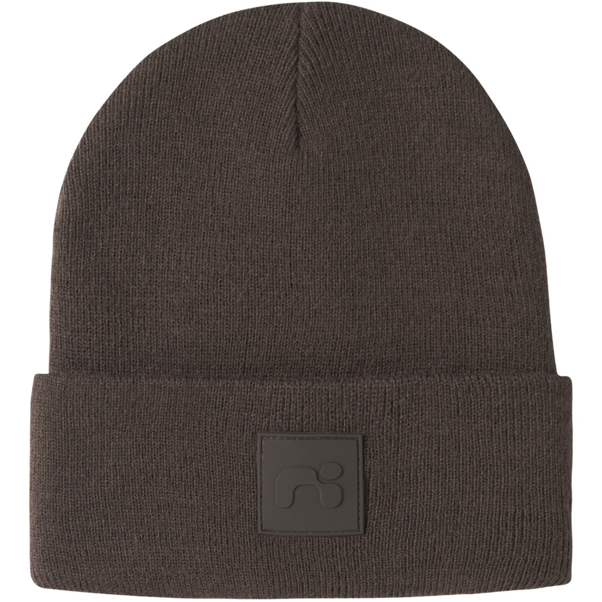 Name It Seal Brown Nmnmalik Knit Beanie Badge1