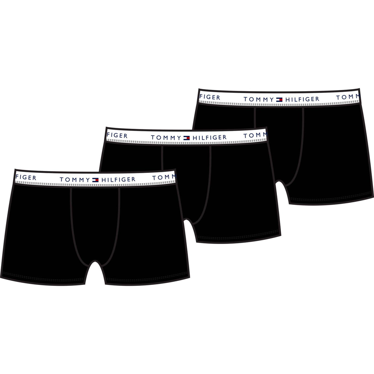 Tommy Hilfiger Black / Black / Black 3P Trunk