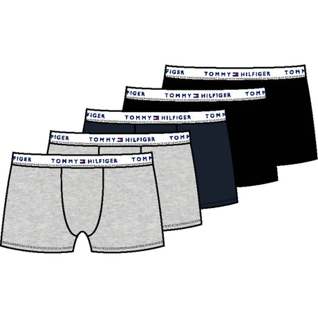 Tommy Hilfiger L Gry Heather/Navy/Black 5 Pk Trunk
