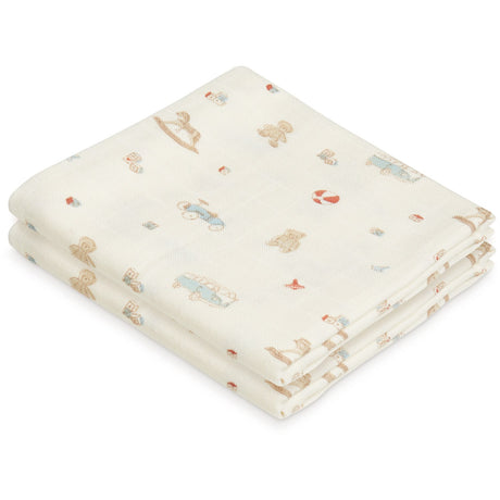 Cam Cam Copenhagen Vintage Toys Printed Muslin Cloth 2-Pack