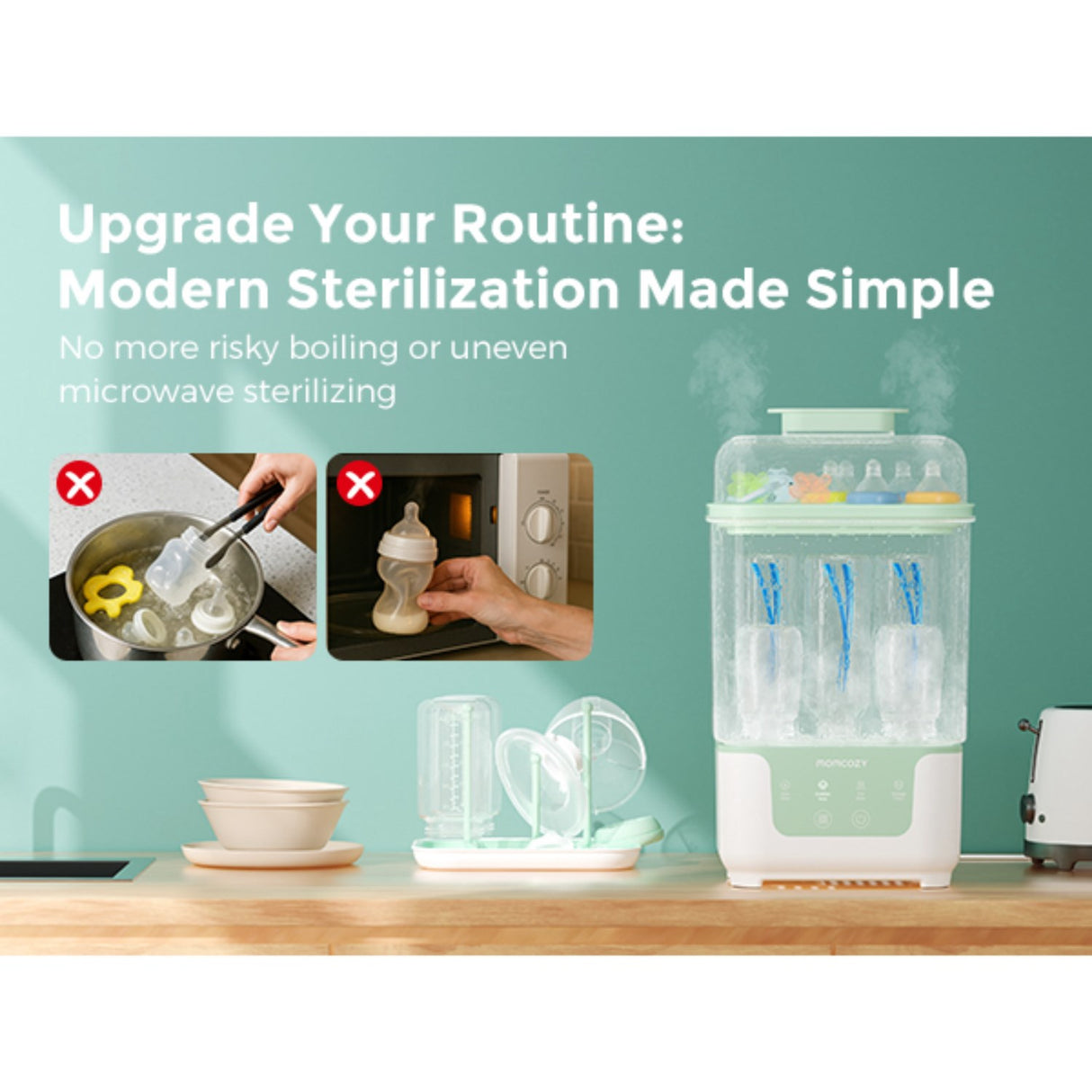 Momcozy BS04 4-in-1 Bottle Sterilizer And Dryer