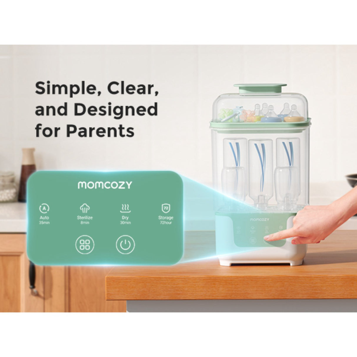 Momcozy BS04 4-in-1 Bottle Sterilizer And Dryer