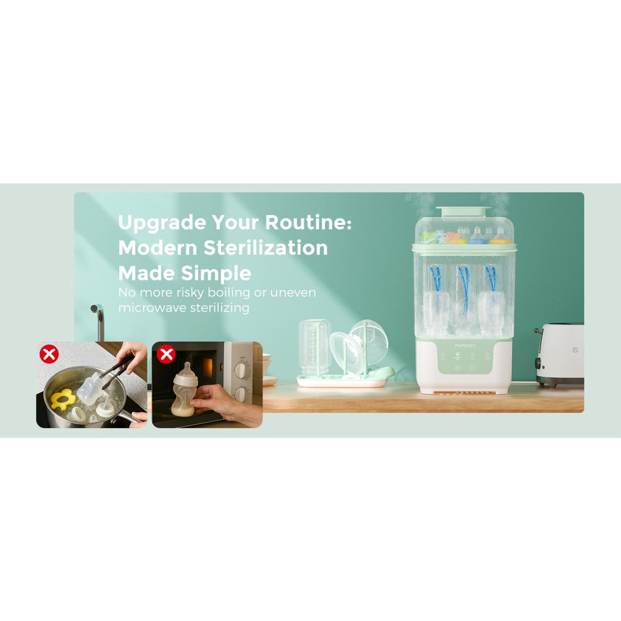 Momcozy BS04 4-in-1 Bottle Sterilizer And Dryer