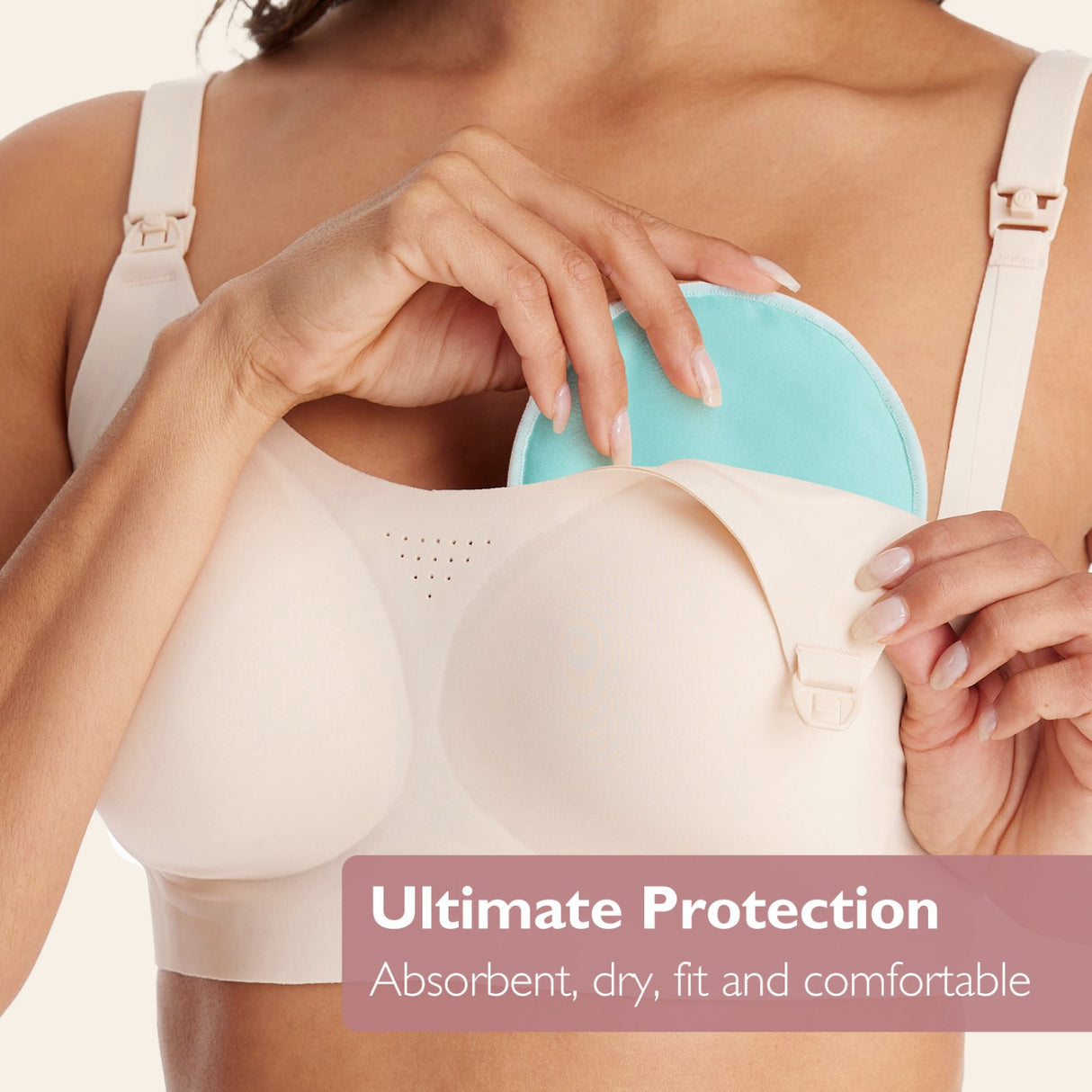 Momcozy Natural Reusable Nursing Pads 14-Pack Thick