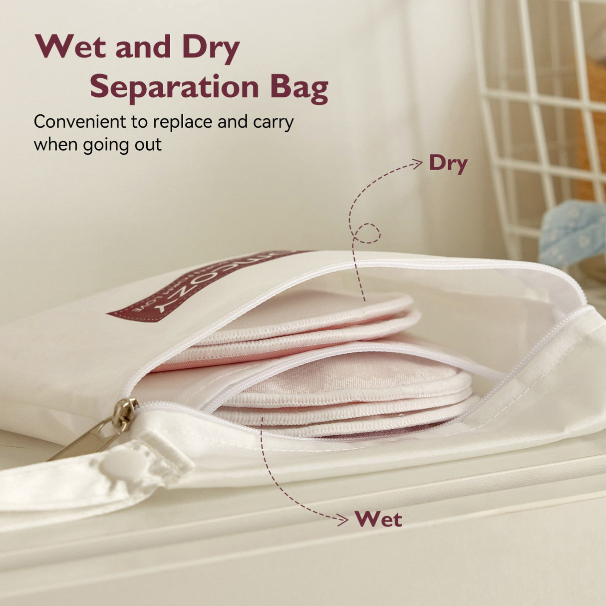 Momcozy Natural Reusable Nursing Pads 14-Pack Thin