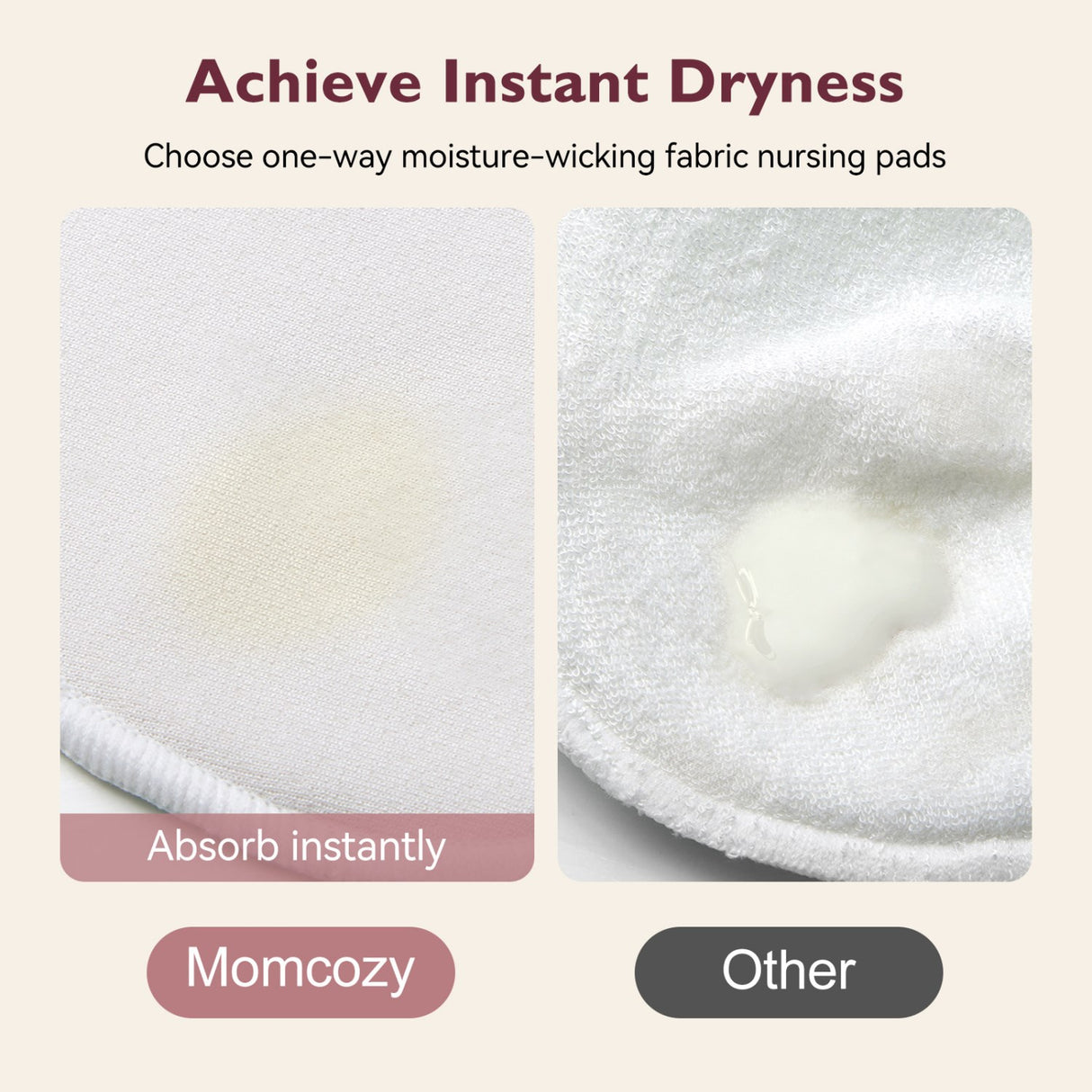 Momcozy Natural Reusable Nursing Pads 14-Pack Thin