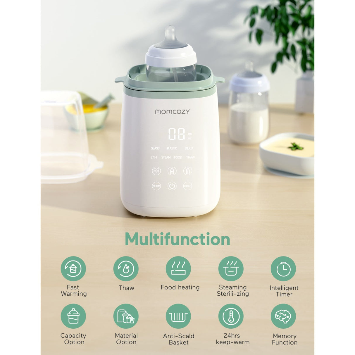Momcozy MW01 6-in-1 Fast Baby Bottle Warmer
