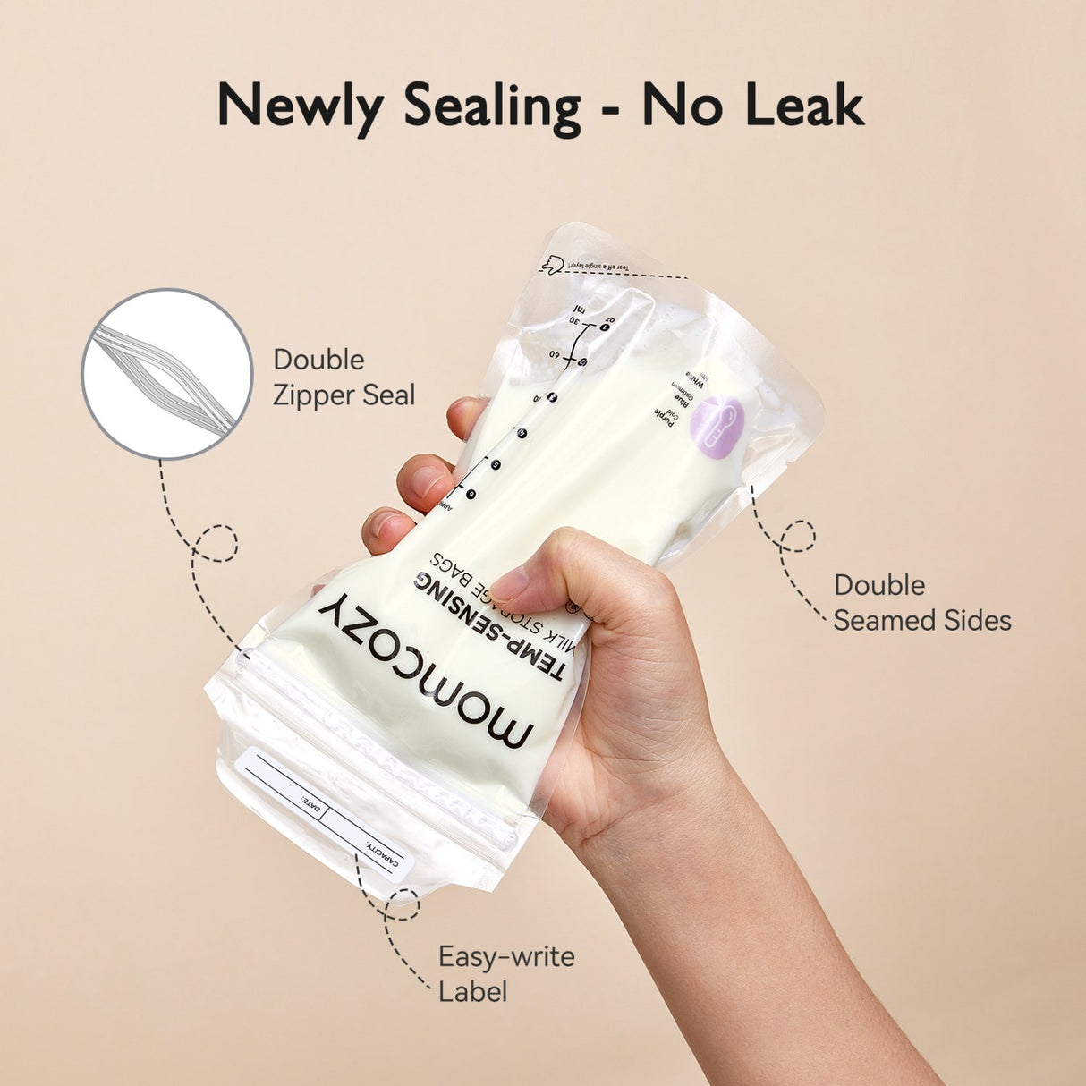 Momcozy Breastmilk Bag 120-Pack