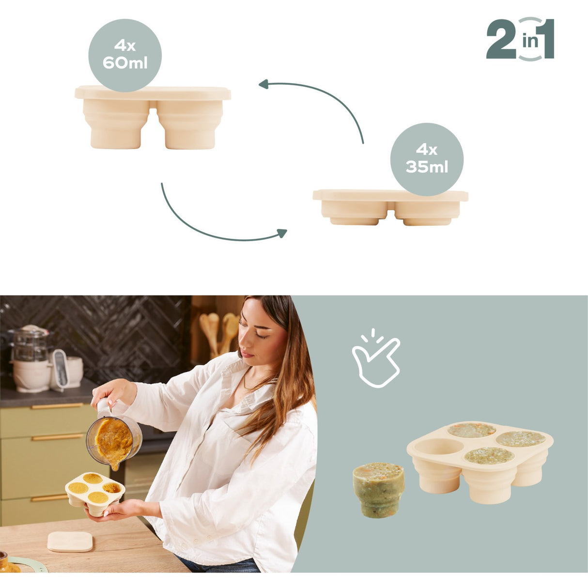 Babymoov Multi Silicone Containers & Feeder Set