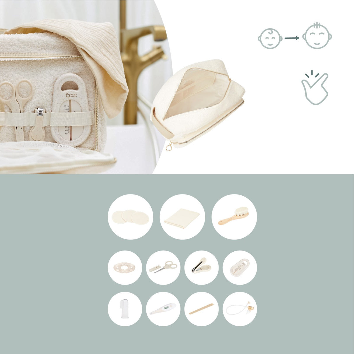 Babymoov Curl White Toiletry Set