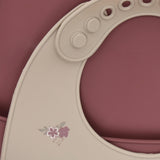 CeLaVi Rose Taupe Silicon Bib (2-Pack)