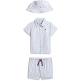 Tommy Hilfiger Blue Stripe Ithaca Short Shirt Hat Giftbox
