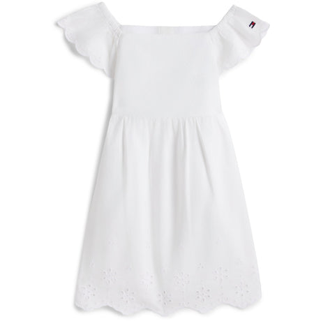 Tommy Hilfiger White Broiderie Anglaise Dress S/S