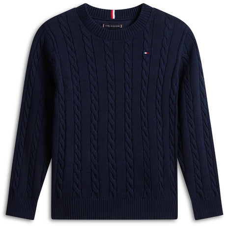 Tommy Hilfiger Dark Night Navy Cotton Cable Sweater