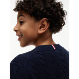 Tommy Hilfiger Dark Night Navy Cotton Cable Sweater
