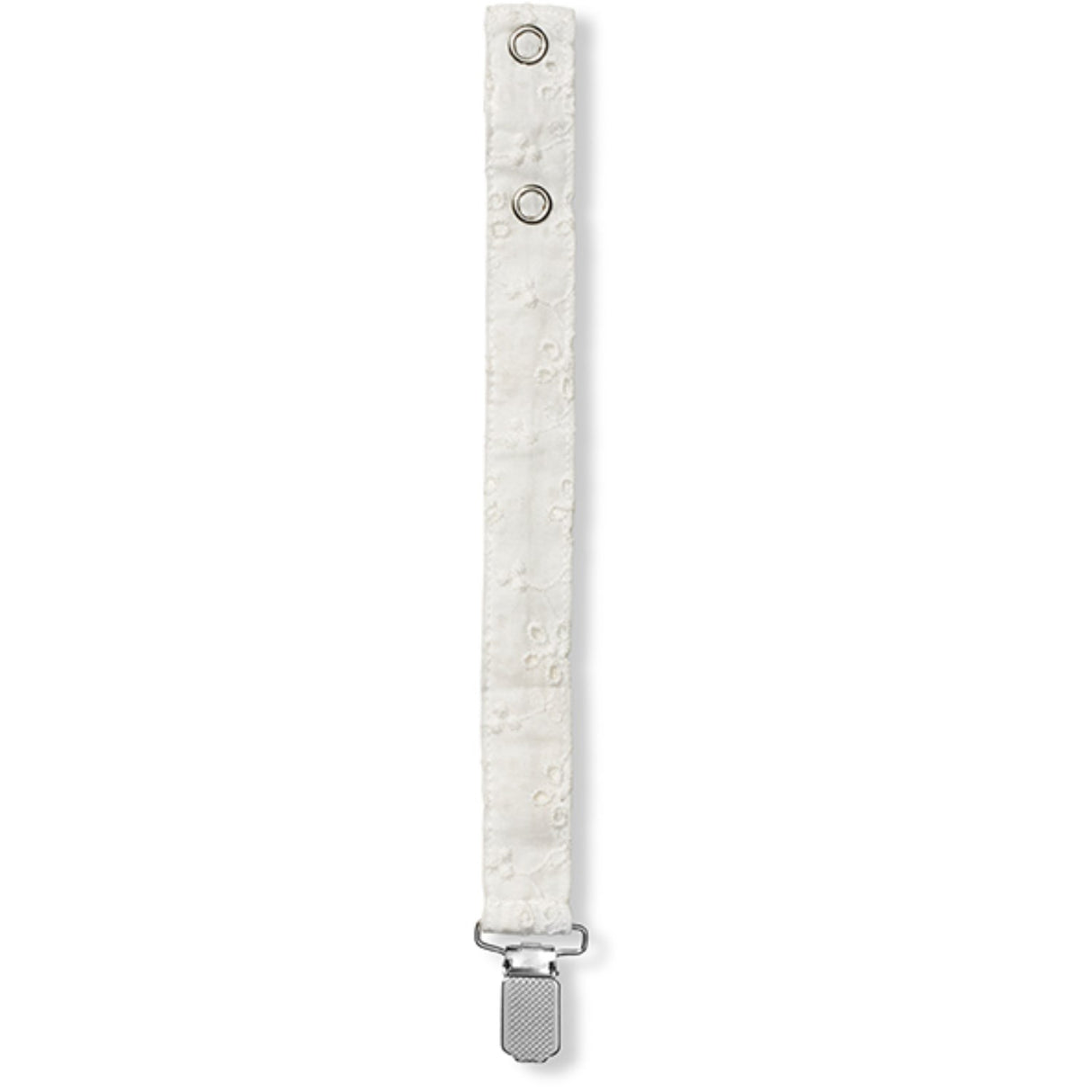 Lalaby Broderie Anglaise Pacifier Clip