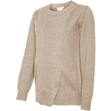 Mama;licious Natural Melange Mlnewanne Iris L/S Knit Top 2F Noos