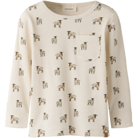 Lil'Atelier Turtledove Sheep Nmmgavo Eko Ls Slim Top Lil
