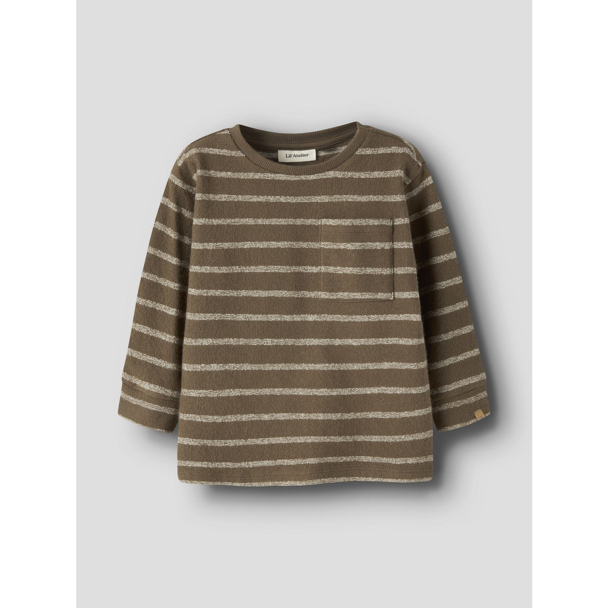 Lil'Atelier Teak Turtledove Nmmoby Ls Loose Top Lil